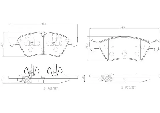 Brake Pad Set, disc brake (P50063N)
