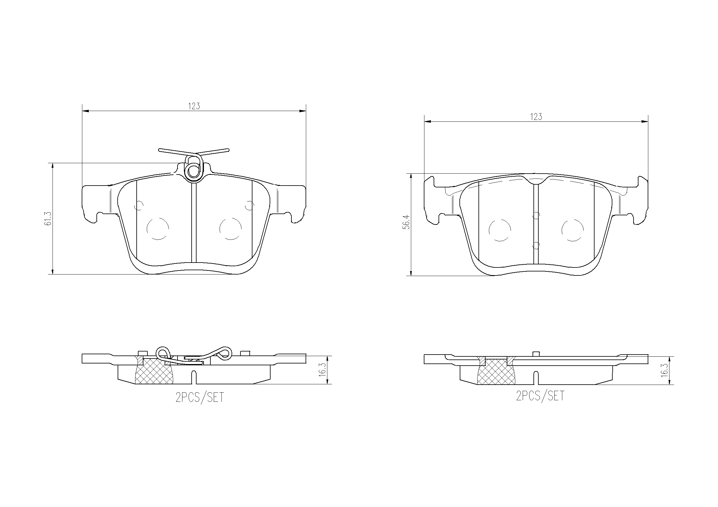 Brake Pad Set, disc brake (P85191N)