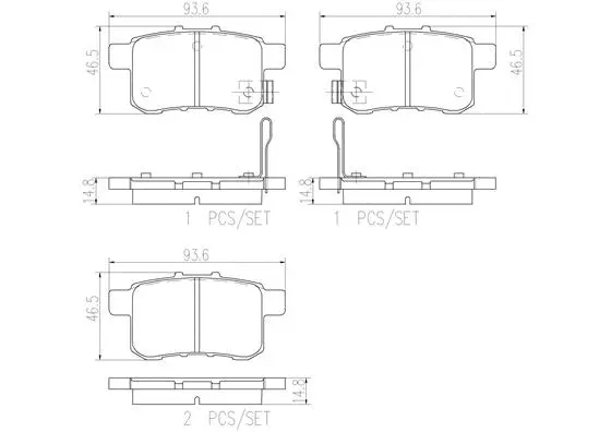 Brake Pad Set, disc brake (P28080N)