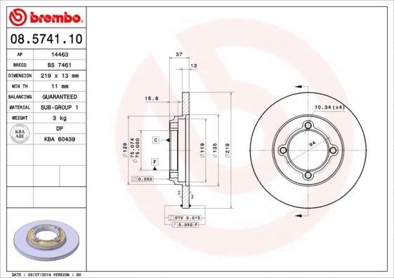 Brake Disc (08.5741.10)