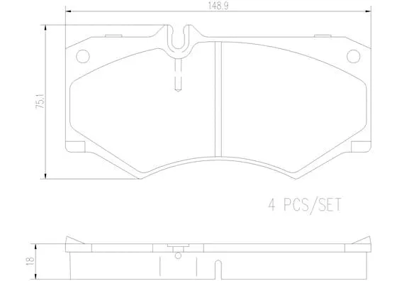 Brake Pad Set, disc brake (P50134N)