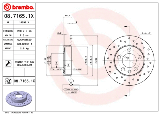 Brake Disc (08.7165.1X)