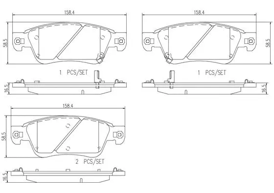 Brake Pad Set, disc brake (P56080N)