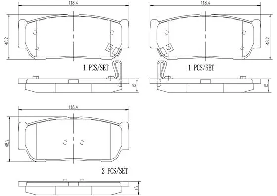 Brake Pad Set, disc brake (P30057N)