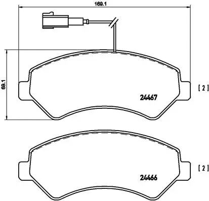 Brake Pad Set, disc brake (P 23 136)