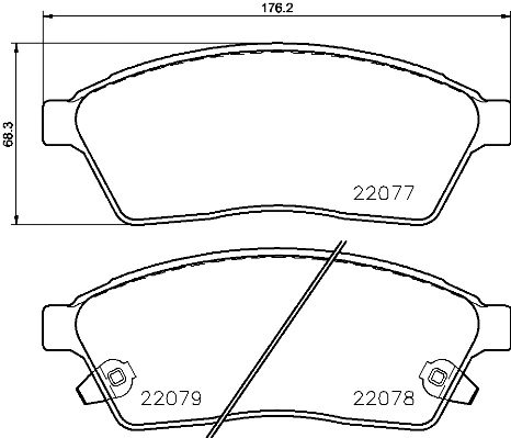 Brake Pad Set, disc brake (P 09 009)