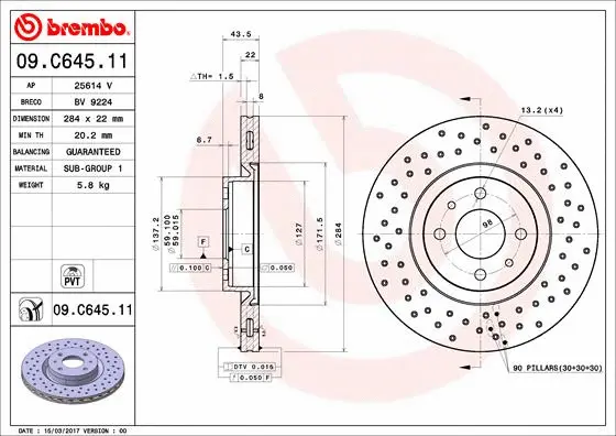 Brake Disc (09.C645.11)