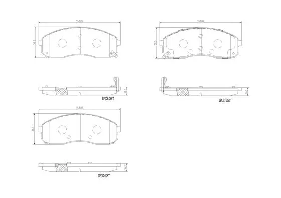 Brake Pad Set, disc brake (P30058N)