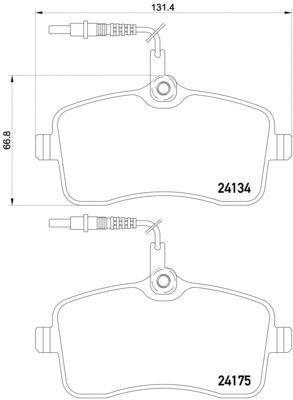 Brake Pad Set, disc brake (P 61 109)