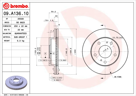 Brake Disc (09.A136.10)