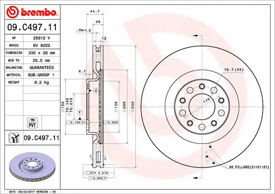 Brake Disc (09.C497.11)