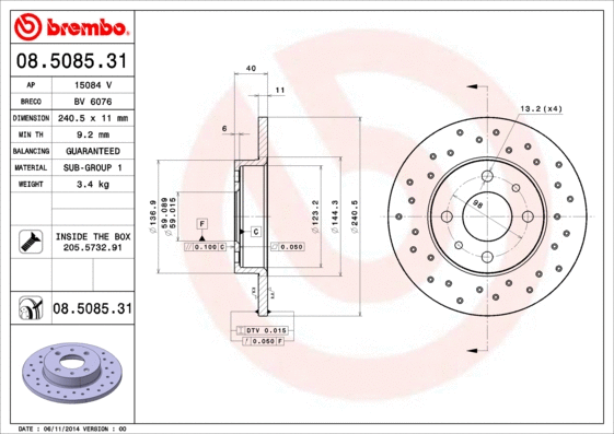 Brake Disc (08.5085.31)