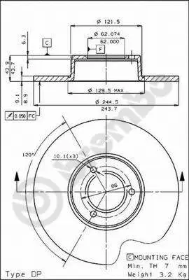 Brake Disc (08.3969.10)