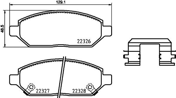 Brake Pad Set, disc brake (P 59 088)