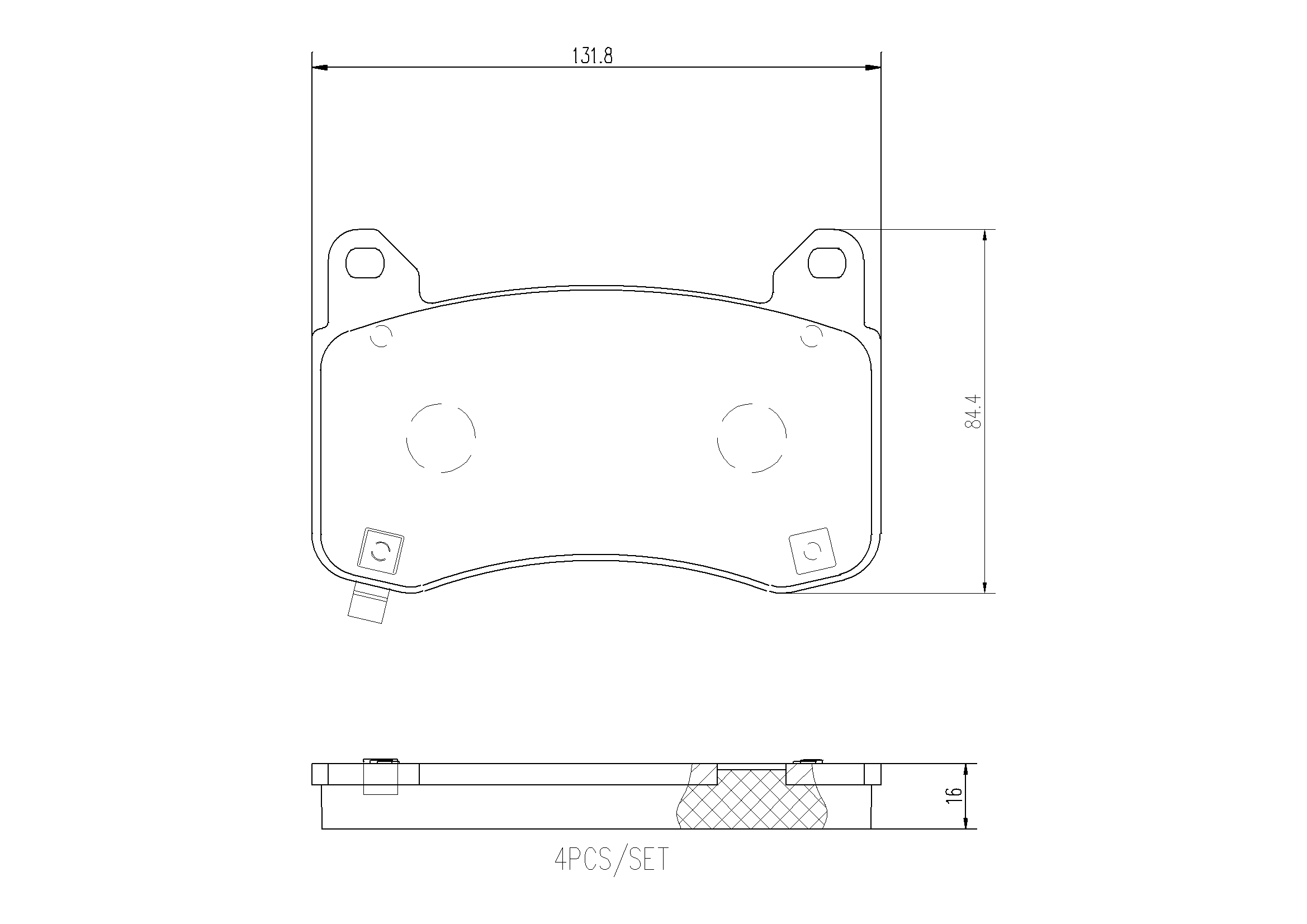 Brake Pad Set, disc brake (P09029N)