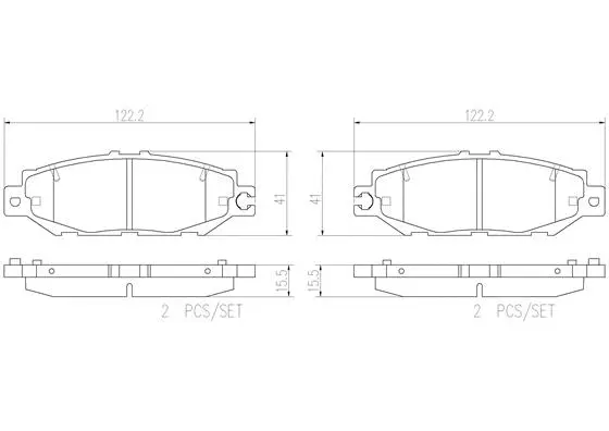 Brake Pad Set, disc brake (P83036N)