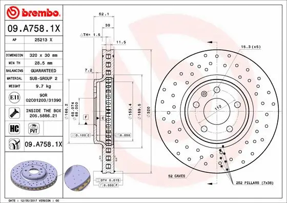 Brake Disc (09.A758.1X)