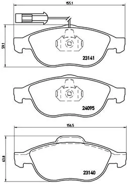 Brake Pad Set, disc brake (P 23 114)