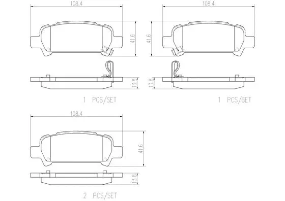 Brake Pad Set, disc brake (P78011N)