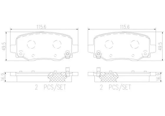 Brake Pad Set, disc brake (P37020N)