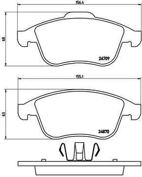 Brake Pad Set, disc brake (P 68 045)