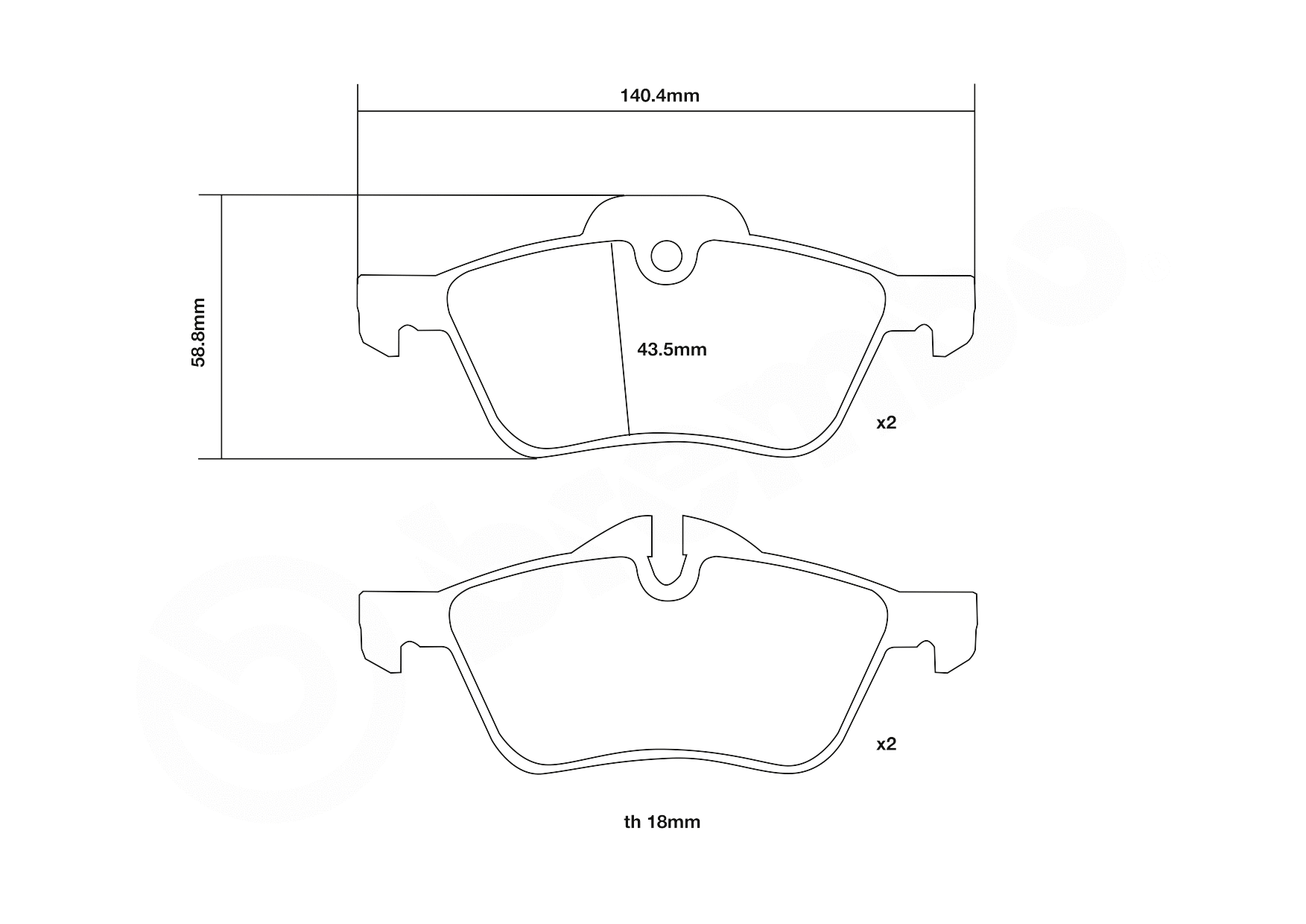 High Performance Brake Pad Set