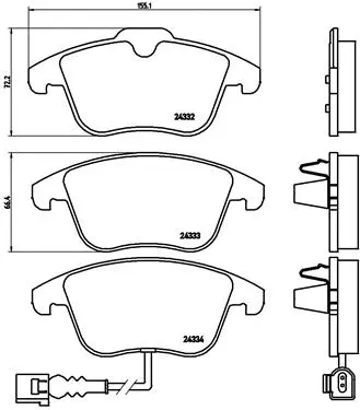 Brake Pad Set, disc brake (P 85 112)