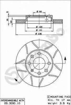 Brake Disc (09.3090.75)