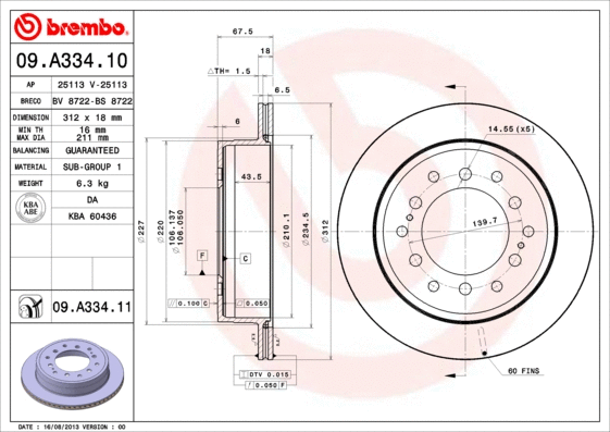 Brake Disc (09.A334.11)