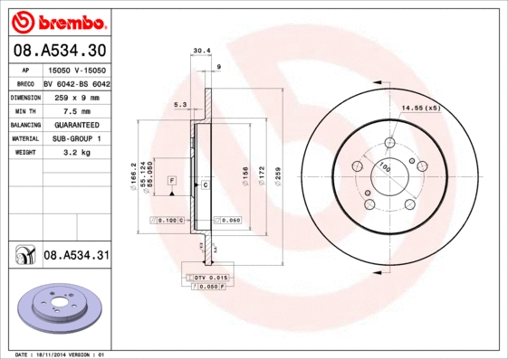 Brake Disc (08.A534.30)