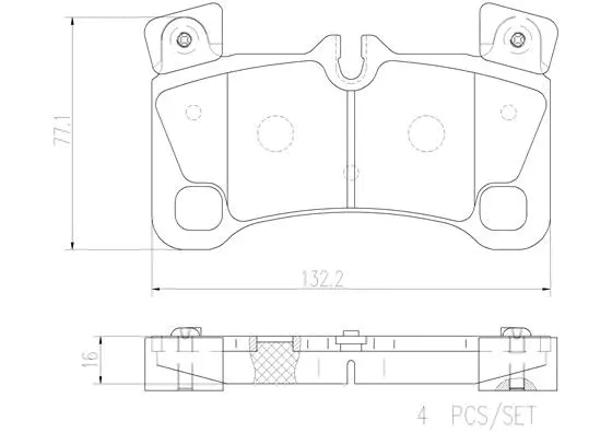Brake Pad Set, disc brake (P85103N)