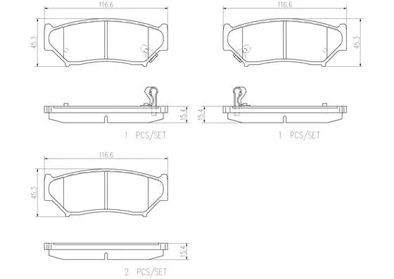 Brake Pad Set, disc brake (P79008N)