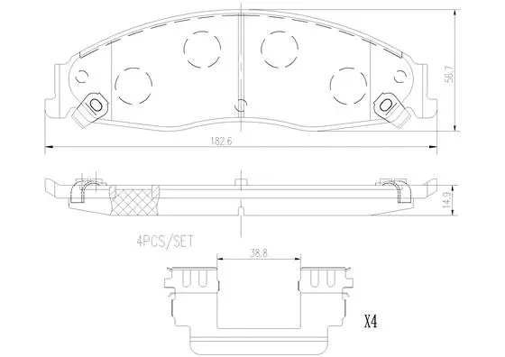 Brake Pad Set, disc brake (P09006N)
