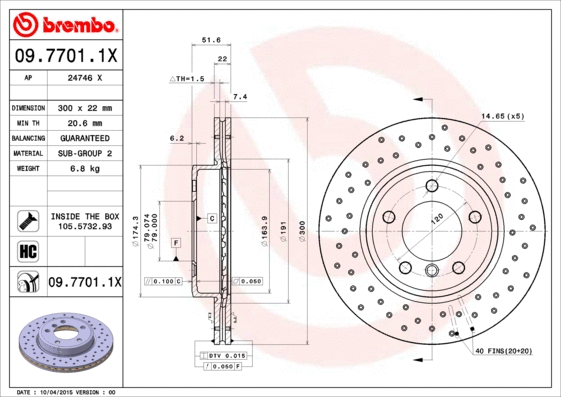 Brake Disc (09.7701.1X)