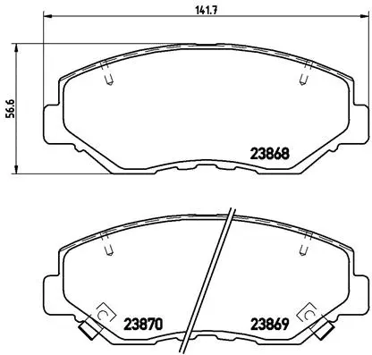 Brake Pad Set, disc brake (P 28 035)