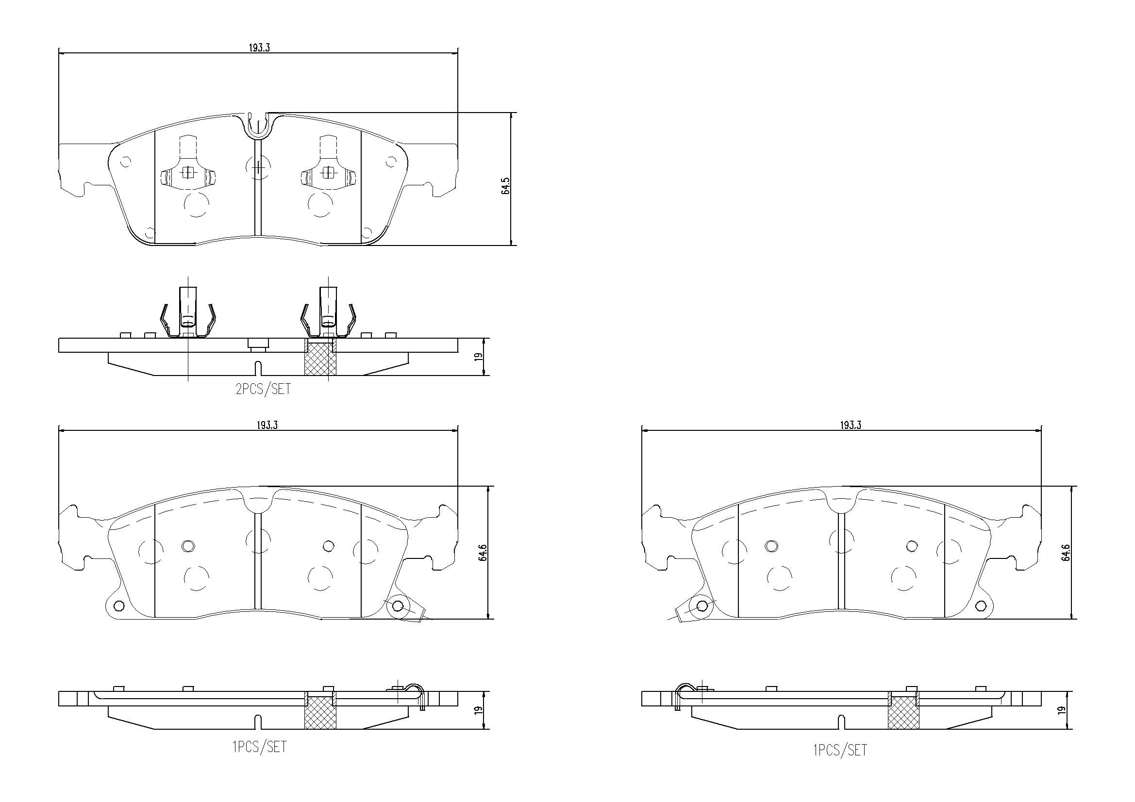 Brake Pad Set, disc brake (P37027N)