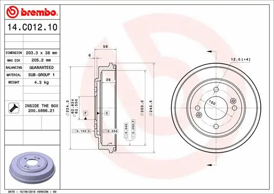 Brake Drum (14.C012.10)