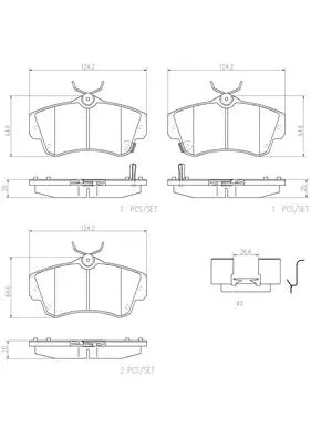 Brake Pad Set, disc brake (P11012N)