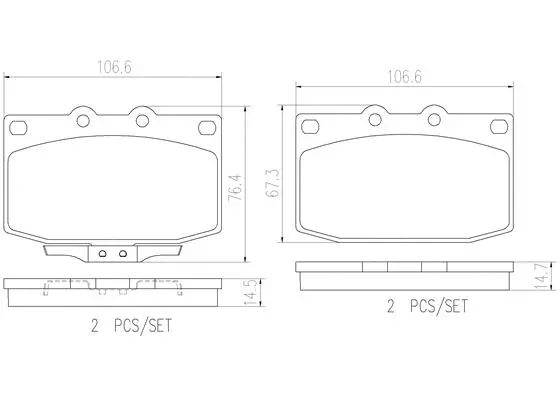 Brake Pad Set, disc brake (P49061N)