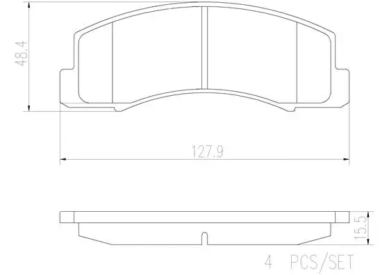 Brake Pad Set, disc brake (P99022N)