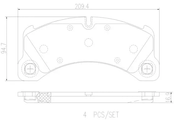 Brake Pad Set, disc brake (P65033N)