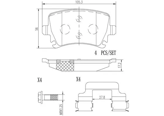 Brake Pad Set, disc brake (P85095N)