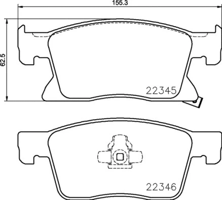 Brake Pad Set, disc brake (P 59 091)