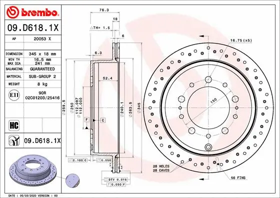Brake Disc (09.D618.1X)