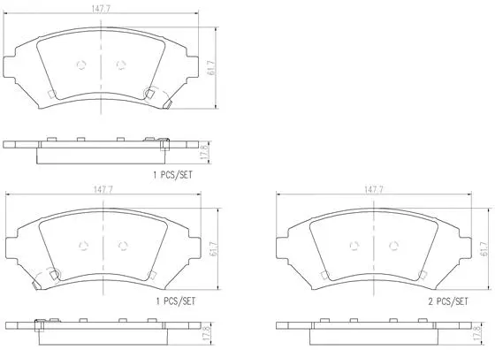 Brake Pad Set, disc brake (P07006N)