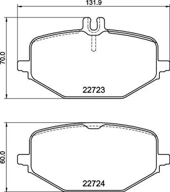 Brake Pad Set, disc brake (P 50 168)