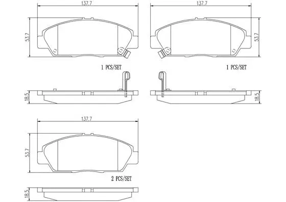 Brake Pad Set, disc brake (P28021N)