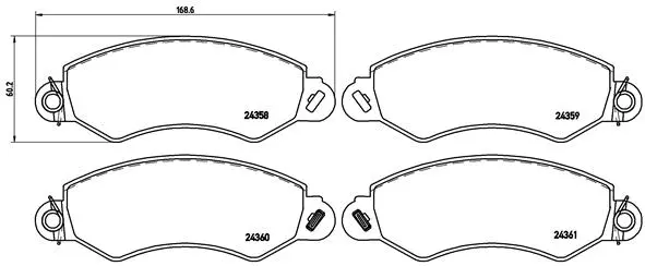 Brake Pad Set, disc brake (P B1 002)