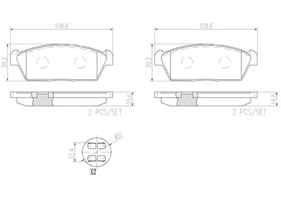 Brake Pad Set, disc brake (P79034N)