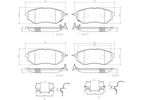 Brake Pad Set, disc brake (P78017N)